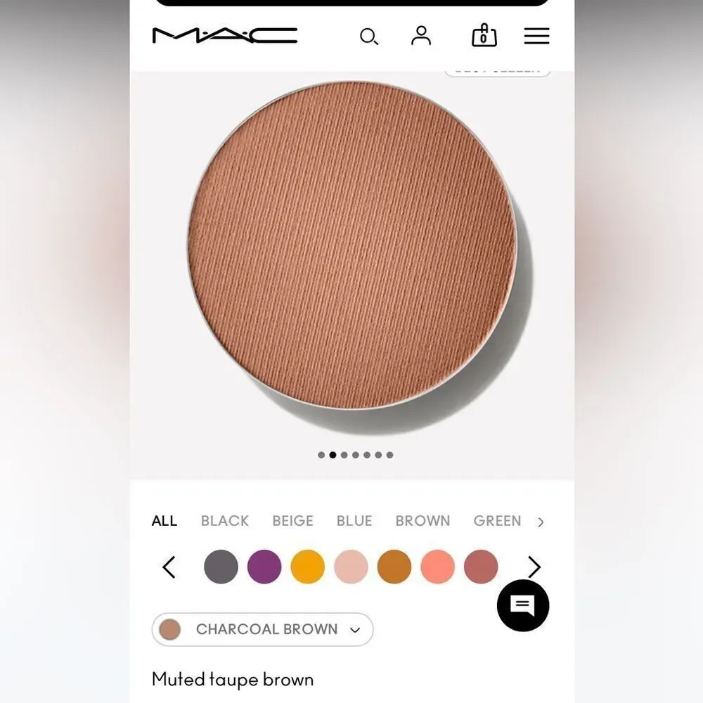MAC Eye Shadow PAN Refill Humid color charcoal brown NEW Ipsy bag
